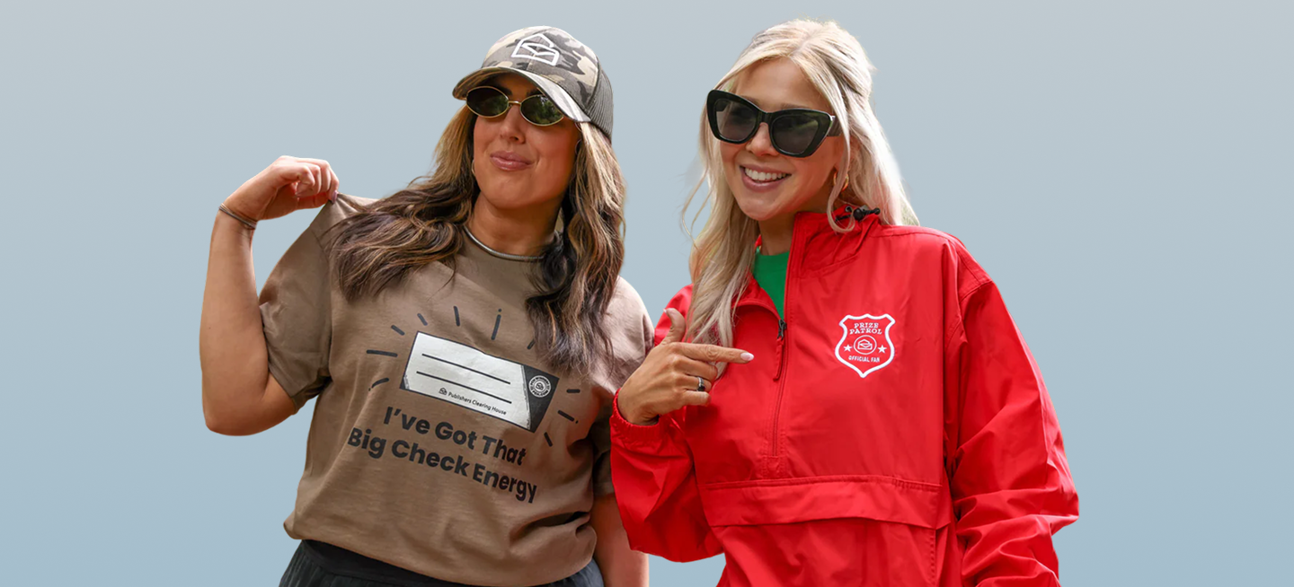 PCH hosts wearing Big Check Energy and Prize Patrol gear