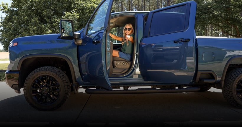 Darlene B. with her Chevy Silverado