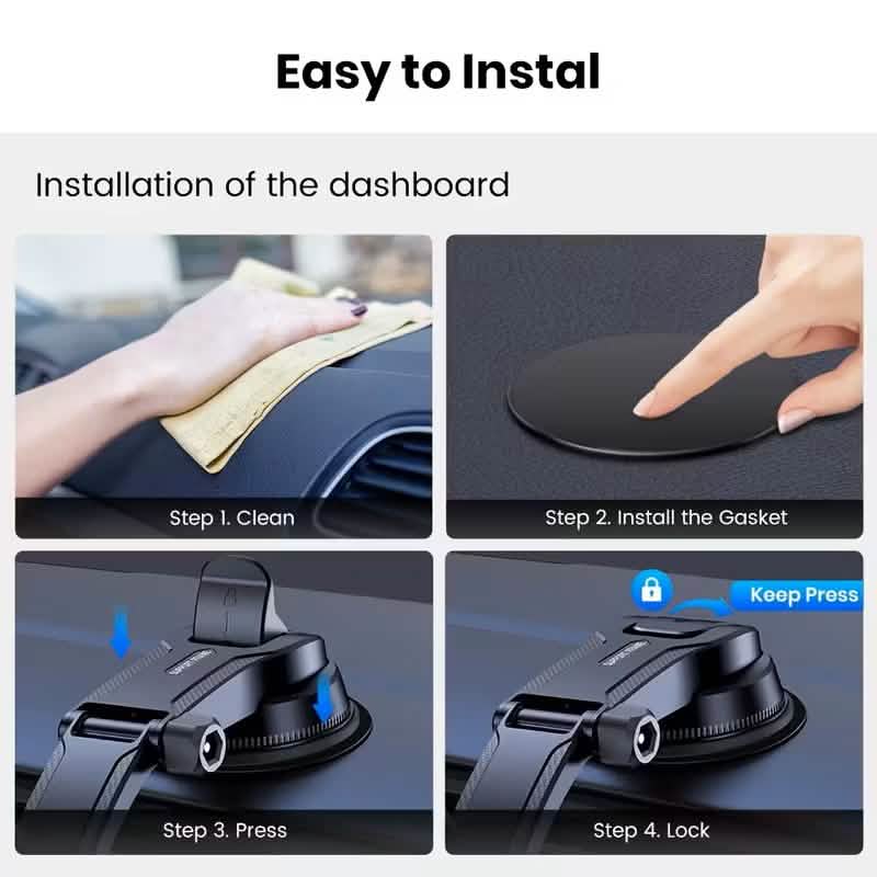 Car Phone Holder with Adjustable Dashboard Mount