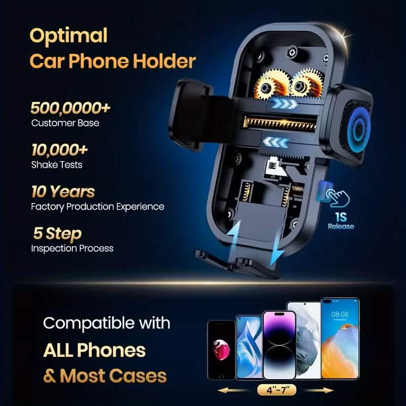Car Phone Holder with Adjustable Dashboard Mount