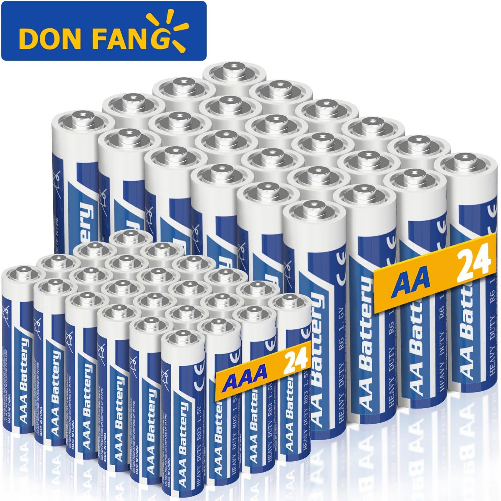 48-Pack: AA + AAA Carbon Battery Combo