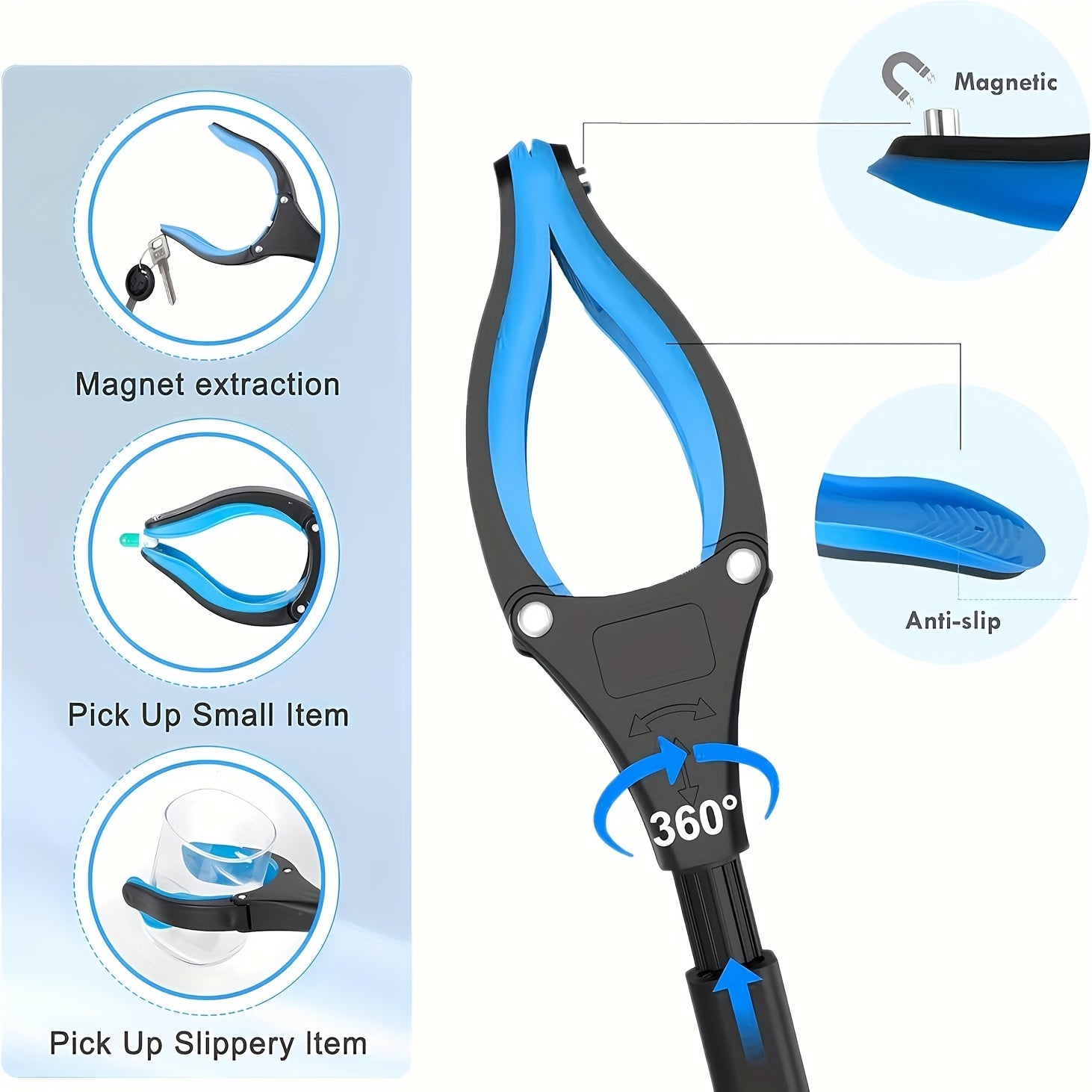 32" Heavy-Duty Steel Folding Trash Picker