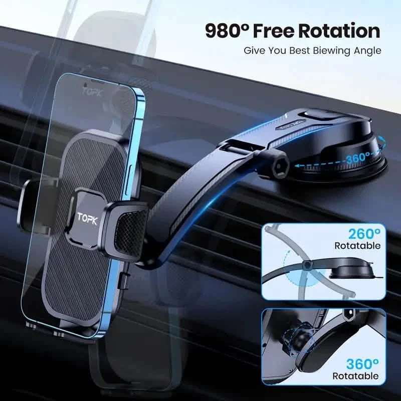 Car Phone Holder with Adjustable Dashboard Mount