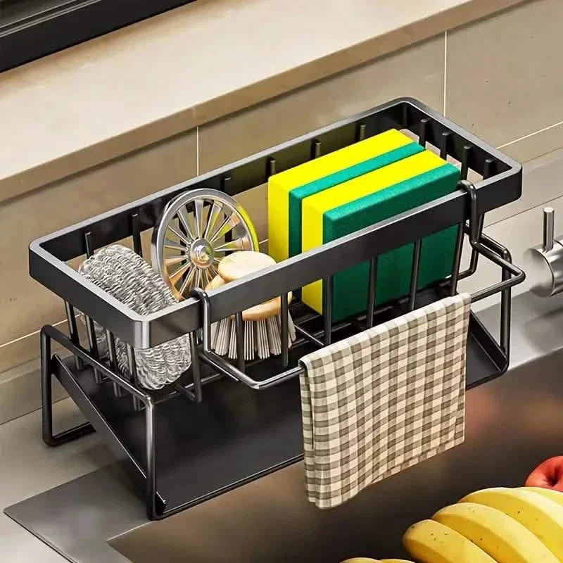 Multi-Functional Household Sink Organizer with Drain Basket