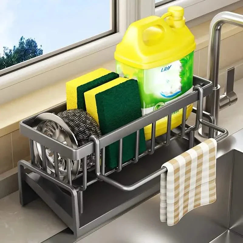 Multi-Functional Household Sink Organizer with Drain Basket