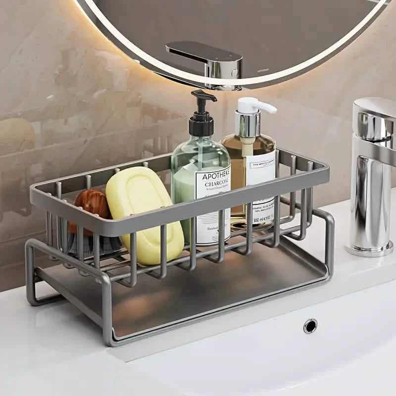 Multi-Functional Household Sink Organizer with Drain Basket