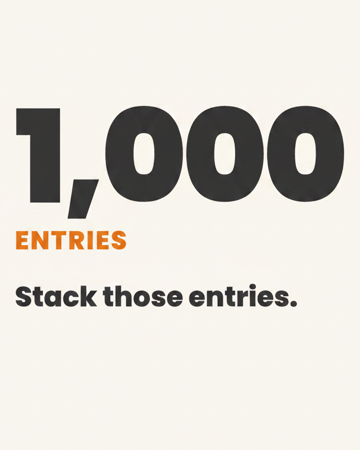 1,000 Entry Boost - SuperPrize