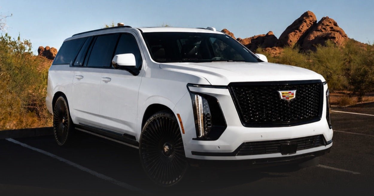 White Cadillac Escalade ESV